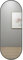 SensaHome Ovaler Ganzkörperspiegel – Wandspiegel im minimalistischen Design – Schwarz – Modern – Ankleidezimmerspiegel – 50 x 160 cm – Schwarz