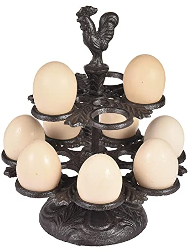 Eierkörbe Robuster Gusseisen Eierhalter Für Arbeitsplatte, Küche & Esszimmer Organisation Eier Stroage Dsiplay Rack, Eierkorb Eierbecher Eierständer Huhn Form Eierbehälter Für Ostern Tischdeko