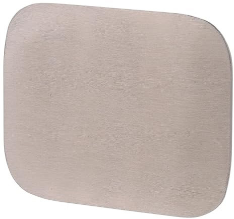 Piattino rettangolare portacandela acciaio inox opaco 10x8 cm