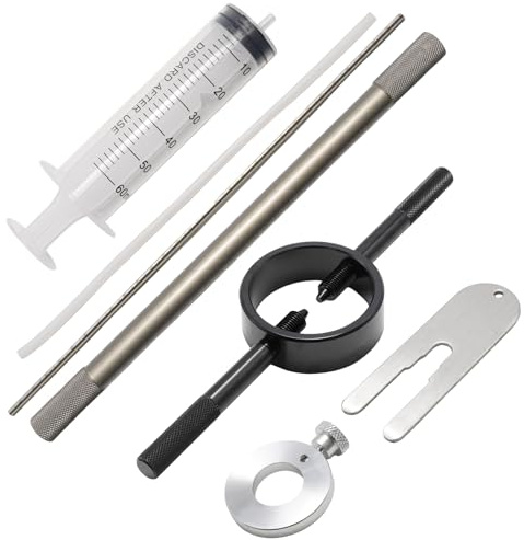 DUZFOREI Kit di strumenti di manutenzione forcella tipo 3, strumento universale per livello olio, molla forcella compressore ammortizzatore asta spurgo strumento si adatta alla maggior parte delle
