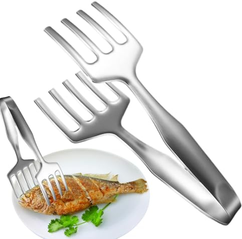 Spateltång för vändning - BBQ Clamp Spatel | Grepp ej halkad, värmebeständigt, köksredskap för stekbiff, hög temperaturbeständighet,
