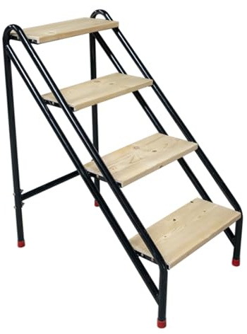 Taburete de Escalera for Piscina, Escalera Plegable, Silla de Escalera de Doble propósito, Plataforma Alta for Biblioteca, ático, Oficina y hogar Taburete con Escalera(Four Step)