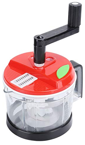 Semme Manuell Matmixermixer, Multifunktionell Grönsakshackare med Blad i Rostfritt Stål och 3 Rivare, Handhållen Juicepress för Effektiv Matlagning (M)