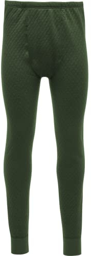 Thermowave 3in1 Merino Wool Base Layer Mens Pants - Long Johns for Men - Mens Underwear 330 GSM Extra Warm Wicking Quick Dry Wide Waistband, Forest Green, L