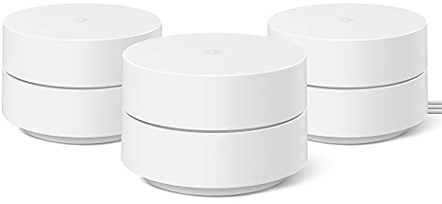 Google Wifi — Mesh-Router, 3er-Pack, für eine zuverlässige Verbindung, Abdeckung bis zu 85 m² pro Punkt