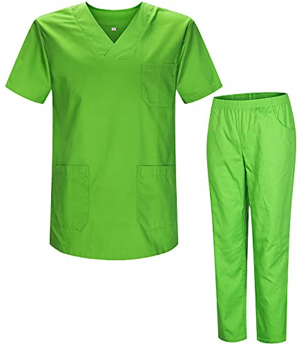 Misemiya - Ensemble Uniformes Unisexe Blouse - Uniforme Médical avec Haut et Pantalon - Ref.8178 - Small, Vert Pomme 21