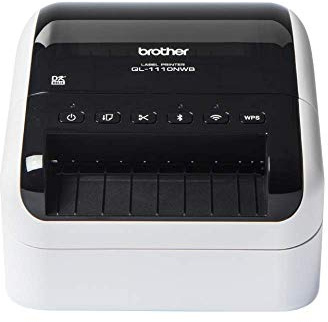 Brother QL-1110NWBc Label Printer | Shipping Labeller | Wireless/USB 2.0 | Desktop | Wide Format 4 Inch Labels | UK Plug