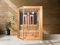 SANOTECHNIK Infrarotkabine KIRUNA – Infrarotsauna 3–4 Personen 160×160×210 cm | 6 Vollspektrum‑Strahler (2 regelbar) + 3 Heizplatten 3 300 W, LED‑Farblicht, Bluetooth – Art.Nr. K50160