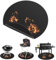 CRROEL Feuerfeste Unterlage, 39 inch Rund Feuerschutzmatte, 3 Schicht Feuerresistent Grillmatte, Silikon-Glasfaser Bodenschutzmatte,100cm Schwarz Feuerfeste Matte für Boden, Rasen, Camping, Deckschutz