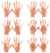 Henna Temporary Tattoo Stickers, Brown Henna Tattoo Stickers kit,Waterproof Red Ink Henna hands Tattoo,for Women Party Decorations