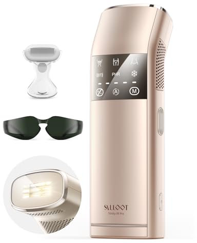 27J Doble Luz IPL Depiladora Laser, Pulso Cuádruple, Enfriamiento de Zafiro a 2℃, Modo PHR para Vello Rebelde, Depiladora Luz Pulsada para Piernas, Bikini, Axilas, Cara, Cuerpo