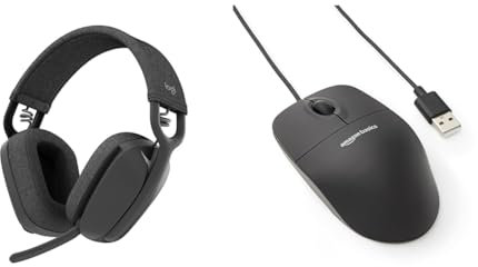 Logitech Zone Vibe 100 & Amazon Basics Responsive and Precise 3-Button