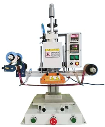 AUBEST Macchina per goffratura, Macchina pneumatica for stampaggio a Caldo, Rossetto, Logo, Legno, Pelle, Carta, Lamina, Timbro a Bastoncino Rotondo con Piastra riscaldante(WL-DT01S)