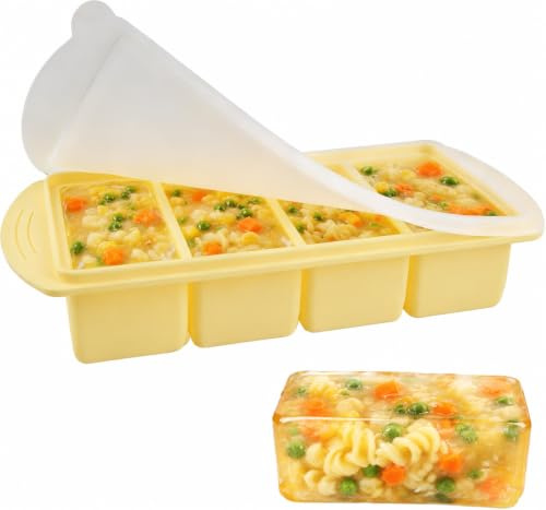 kcrnw Silicone Freezing Tray with Lid, 1000ML Extra Large Ice Cube Tray