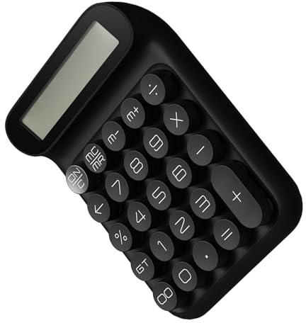 Calculadora profesional con calculadora de teclas mecánicas tácticas de alta apariencia cómodas teclas táctiles pantalla transparente portátil ABS plástico para oficina