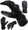 PROANTI Sommer Regen Motorradhandschuhe mit Visierwischer Motorrad Handschuhe (L)