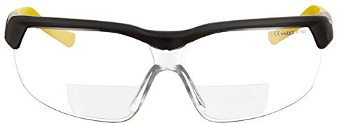 voltX GT Adjustable Bifokale Lesen Schutzbrille (KLAR +1.5 Dioptrie) CE EN166FT, Anti Beschlag Beschichtung, anpassbarer Bügel, Kratzfest, UV400 Schutz.