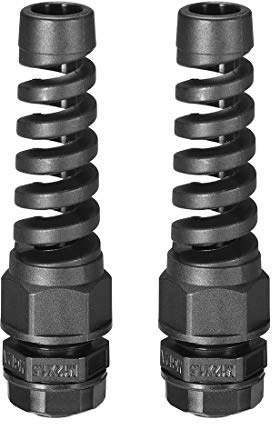 sourcing map 2pcs Presse-étoupe M12 étanche IP68 joint en Nylon réglable contre-écrou avec décharge de traction pour fil de 4.5-7.8mm de diamètre