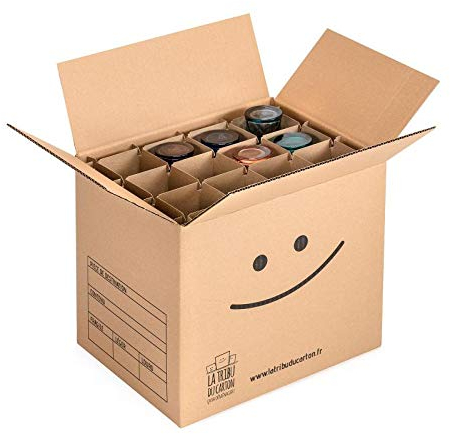 LA TRIBU DU CARTON Carton pour 24 verres, Brun