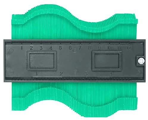 Contour Gauge Profile Tool – Laminate Flooring Tools for Carpets, Tiles, Flower Strips – DIY Profile Gauge Duplicator Tool for Measuring, Marking, Duplicating and Installing (12cm/5inch, Green)