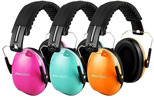 MelonArt Kids Ear Protection Ear Muffs Noise Cancelling Headphones for Kid Toddler Adult Autism Sensory, 27dB Noise Reduction Earmuffs Hearing Safety for Shooting Monster Truck Concert Fireworks