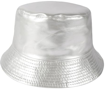 MILAKOO Rave - Gorro de pescador metálico con holograma reversible, reflectante, impermeable, para lluvia
