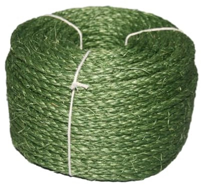 Colcolo Sisal Rope Cat Scratching Post Heavy Duty Claw Control Toy Cat Accessories Pet Cord Braided Hemp Rope Thick 6mmx20M, Green