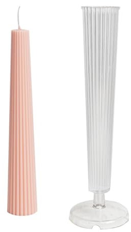 Fluaonb Kit di Accessori per Stampi per Candele per Aromaterapia con Colonna A Lungo A Strisce, Kit di Parti in Plastica per PC, Strumento per Realizzare Candele Fatte A Mano da Chiesa, in Acrili