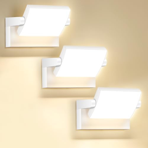 GXXG 3 Pezzi 40W Applique da Parete LED Esterno Interno IP65, Luci da Parete Regolabile Lampade da Parete Moderno in Alluminio per Giardini, Antracite, 4000LM, Bianco Caldo 3000K, IP65 Impermeabile