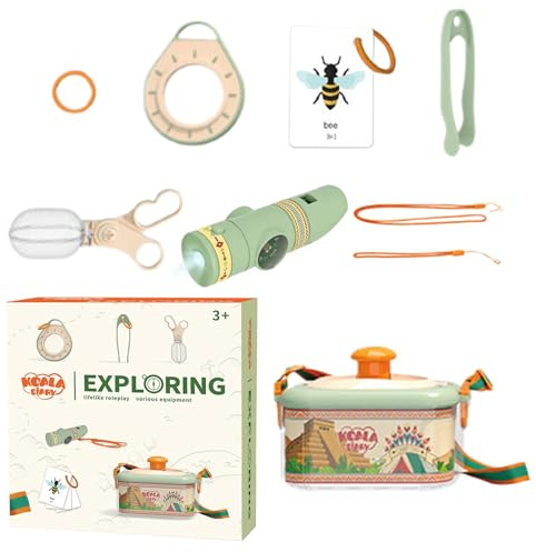 Kit de explorador exterior | Kit de captura de la naturaleza – Kit educativo de captura de la naturaleza, equipo de exploración de jardín que incluye una red de mariposas y más diversión para