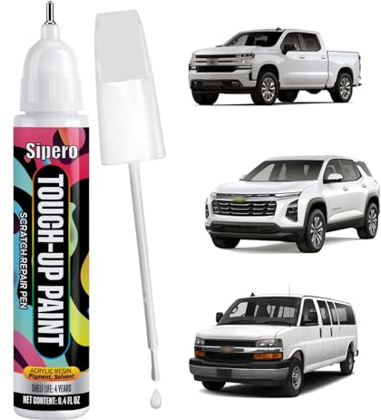 Summit White (WA8624) for Chevy Touch Up Paint, Olympic White Touchup Paint Pen Exact Color Match Scratch Repair Compatible with Chevrolet Silverado Equinox Tahoe Colorado Blazer Express