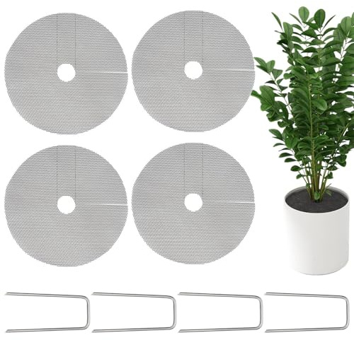 Generico Copertura per Terreno in Vaso - Protezione per fioriera tagliabile, Protezione del Terreno Contro Gli Animali | Semplice ṕrotezione delle Piante ṕer Giardino Bonsai Orchidea di Facile d