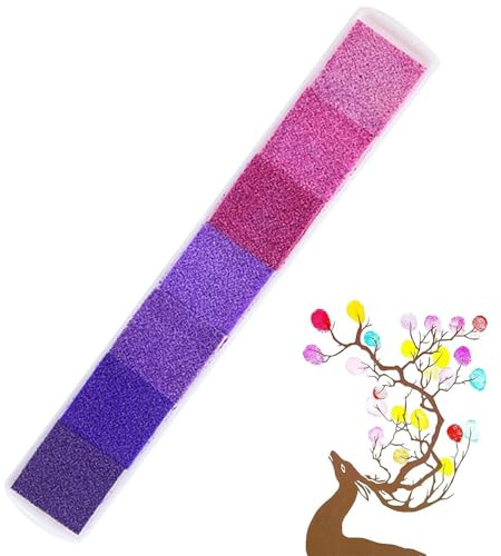 Regnbågsbläck, tvättbar gradient fingerbläck, 7 färger, regnbåge, korttillverkning, klippbok, journalalbum