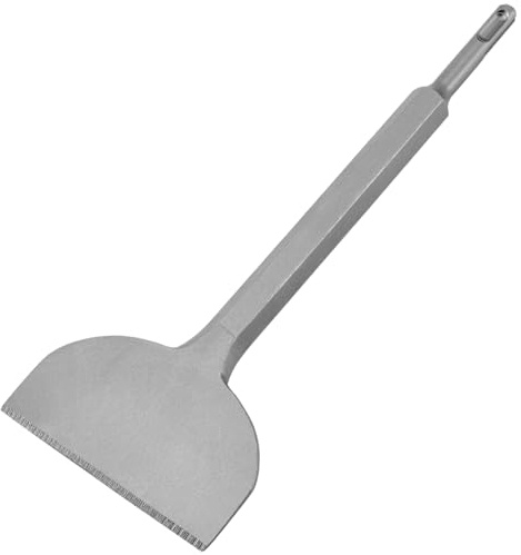 SPKLINE 4 Inch Wide Tile & Thinset Scaling Chisel SDS-Plus Shank 4 x 11 Thinset Scraper Wall and Floor Scraper Works with All Brands of SDS-Plus Rotary Hammers and Demolition Hammers