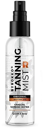 BYROKKO Tanning Mist 100 ml | Acceleratore di abbronzatura naturale per il viso, spray autoabbronzante graduale con aloe vera e glicerina, efficace su lettini e sole all'aperto