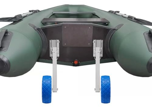 PurpleMinder Schlauchbooträder bis 150kg, 25cm Ø Bootsstarträder Heckräder Slipräder Transporträder Aufblasbare Bootsanhängerrad