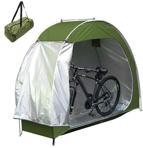 TAZZOR Bicycle Tent 195 x 80 x 163 cm - Waterproof & with Storage Bag - Bicycle Garage Weatherproof for Outdoor Bicycle Shelter - Tent Garage and Equipment Tent, Bicycle Garage