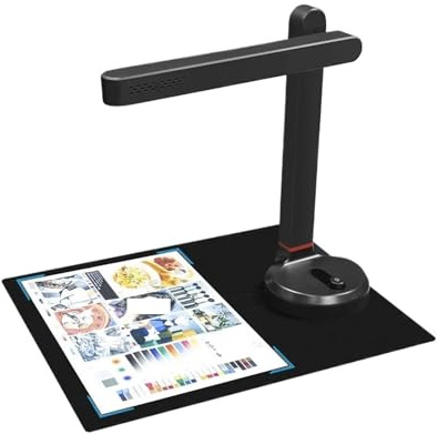 Escáner de Documentos, Escáner De Libros con Enfoque Automático For Documentos Tamaño Máximo A4 Lámpara LED Inteligente For Mesa Escritorio, For El Hogar Y La Oficina,para el hogar, Viajes, Oficina