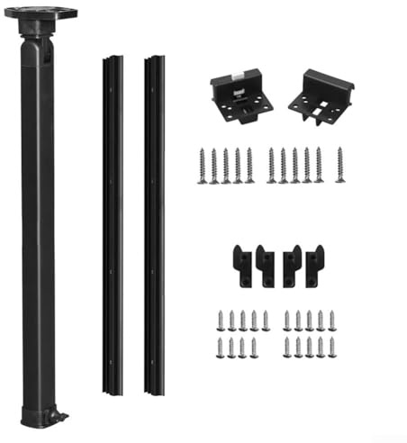 Hasaller Gambe telescopiche pieghevoli da 53-91 cm, altezza regolabile, supporto da tavolo per camper, yacht, rimorchi da viaggio, con 2 guide scorrevoli e struttura in lega di alluminio