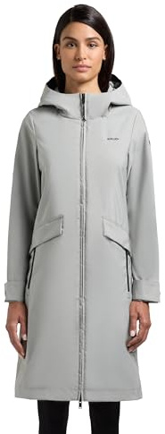 khujo dam lång övergångsjacka, kappa av matt skimrande material, parkas med stor huva, Femke2 XS-XXL, Moln grön, S