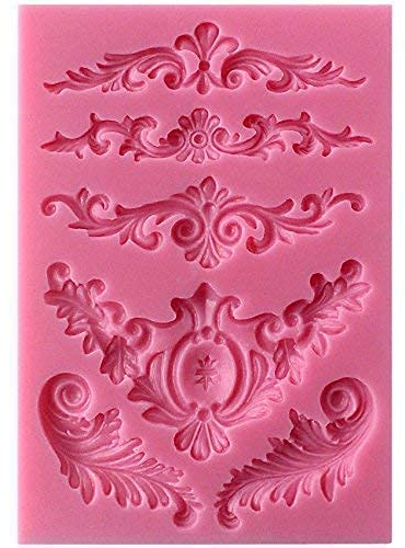 musykrafties Silikonform Barock Deko Ornament Retro Rollen Spitze Epoxidharz Tortenrand