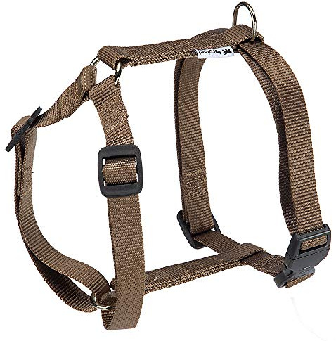 Ferplast Hundegeschirr Grosse Hunde Champion L, Hundegeschirr an 3 Punkten verstellbar, einfach zu tragen, Brustumfang 50–82 cm. Braun