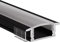 Alumino | LED Aluminiumprofil Schwarz | 150 cm | Einbauprofil | Semi Abdeckung | für 12 mm LED-Streifen | Rhein
