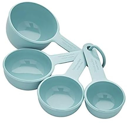 Measuring Cups, Set Of 4, Aqua Sky