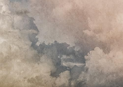 Rasch Papier peint 363166 – Papier peint photo non tissé avec nuages et ciel en blanc et bleu – 3 m x 4,24 m (L x l)