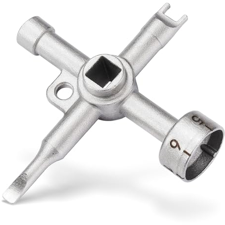 Litorange 304 Edelstahl Heizkörper Vierkantschlüssel für Thermostatventil,Heizungsschlüssel zum entlüften, Heizkörper Entlüftungsschlüssel für Thermostatkopf