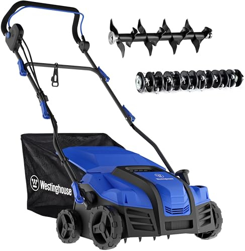 Westinghouse 16 15-Amp 2-in-1 Electric Dethatcher and Scarifier with Collection Bag