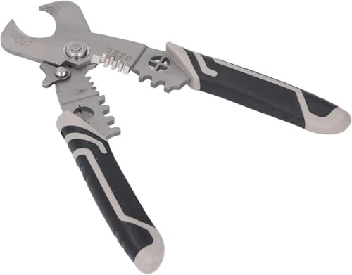 PGPAYH Pince coupante à Longueur réglable avec poignée antidérapante, for Presser, Enrouler, fendre, dénuder et Couper Les Fils for électricien, Pince à dénuder, Coupe-câbles, Coupe-Fils, tenailles