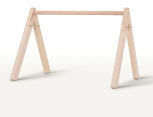 Wooden Baby Gym for Newborn, Montessori Baby Activity Gym Play Arch 0M+ | for Hanging Toys, Natural Wooden Baby Play Gym Frame, 63 x 42 x 49cm