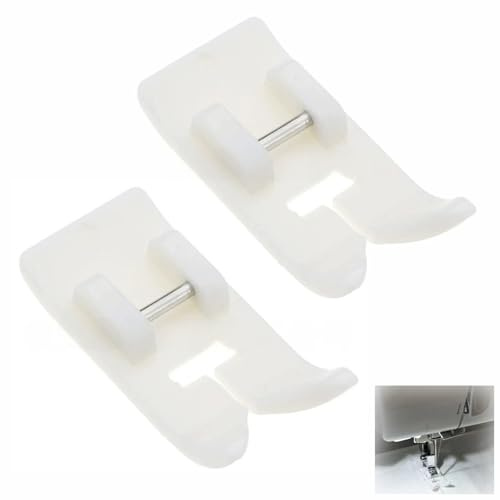 ApexPine 2 Pcs Teflon Sewing Machine Presser Feet for Low Shank Machines